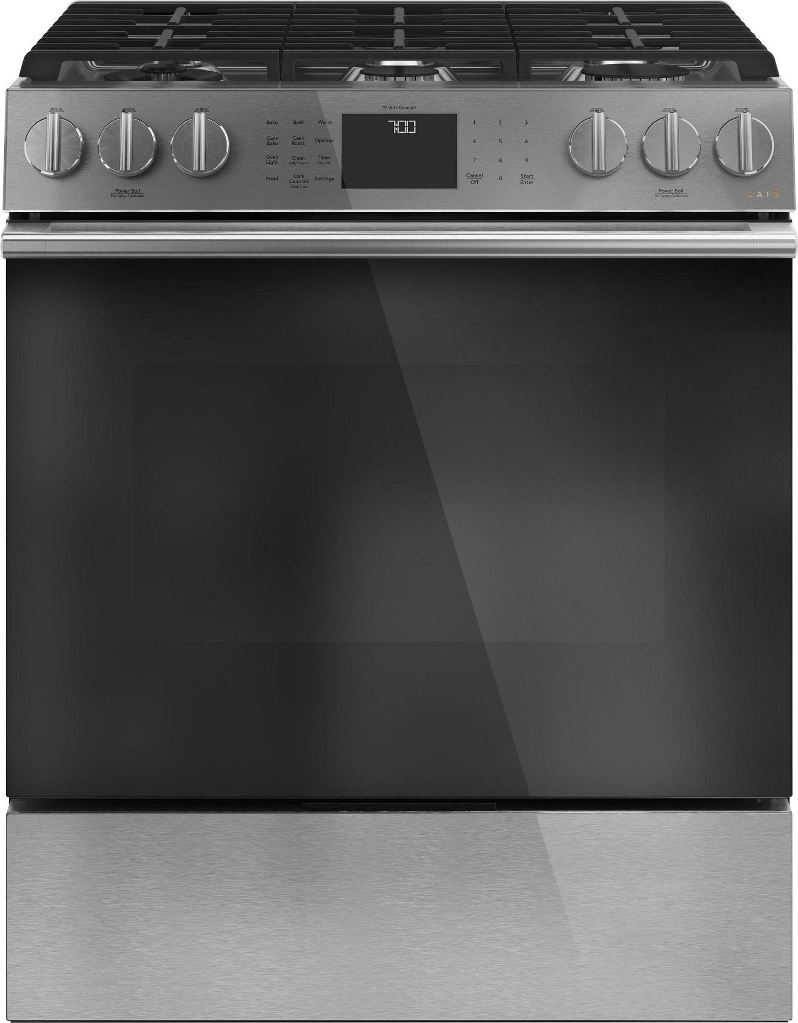 CAFE CGS700M2NS530 Inch Slide-In Smart Gas Range with 6 Sealed Burners