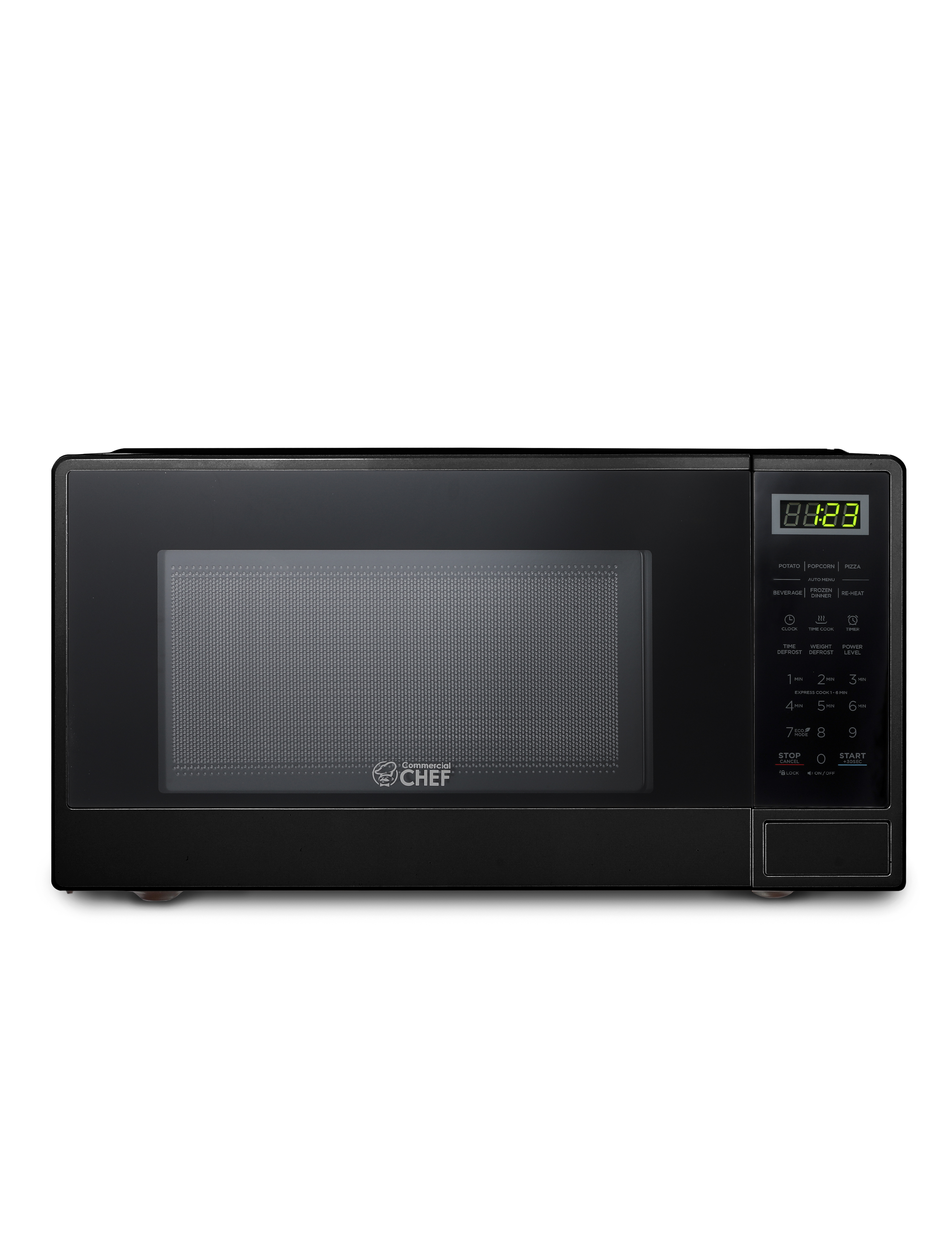 Commercial Chef 1000W Countertop Microwave Oven, 1.1 Cu. Ft., Black, CHCM11100B