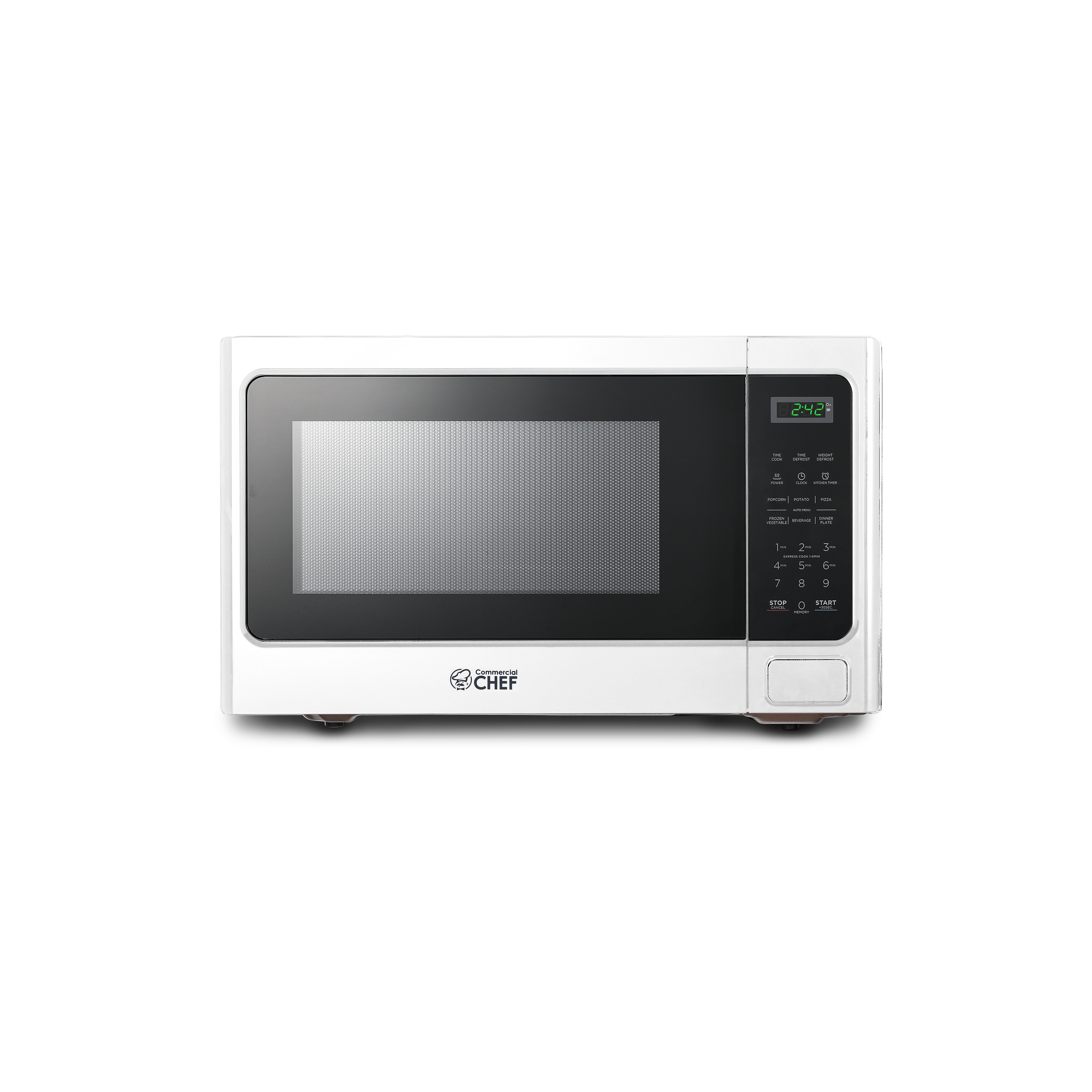 Commercial Chef 1000W Countertop Microwave Oven, 1.3 Cu. Ft., White, CHM13MW6