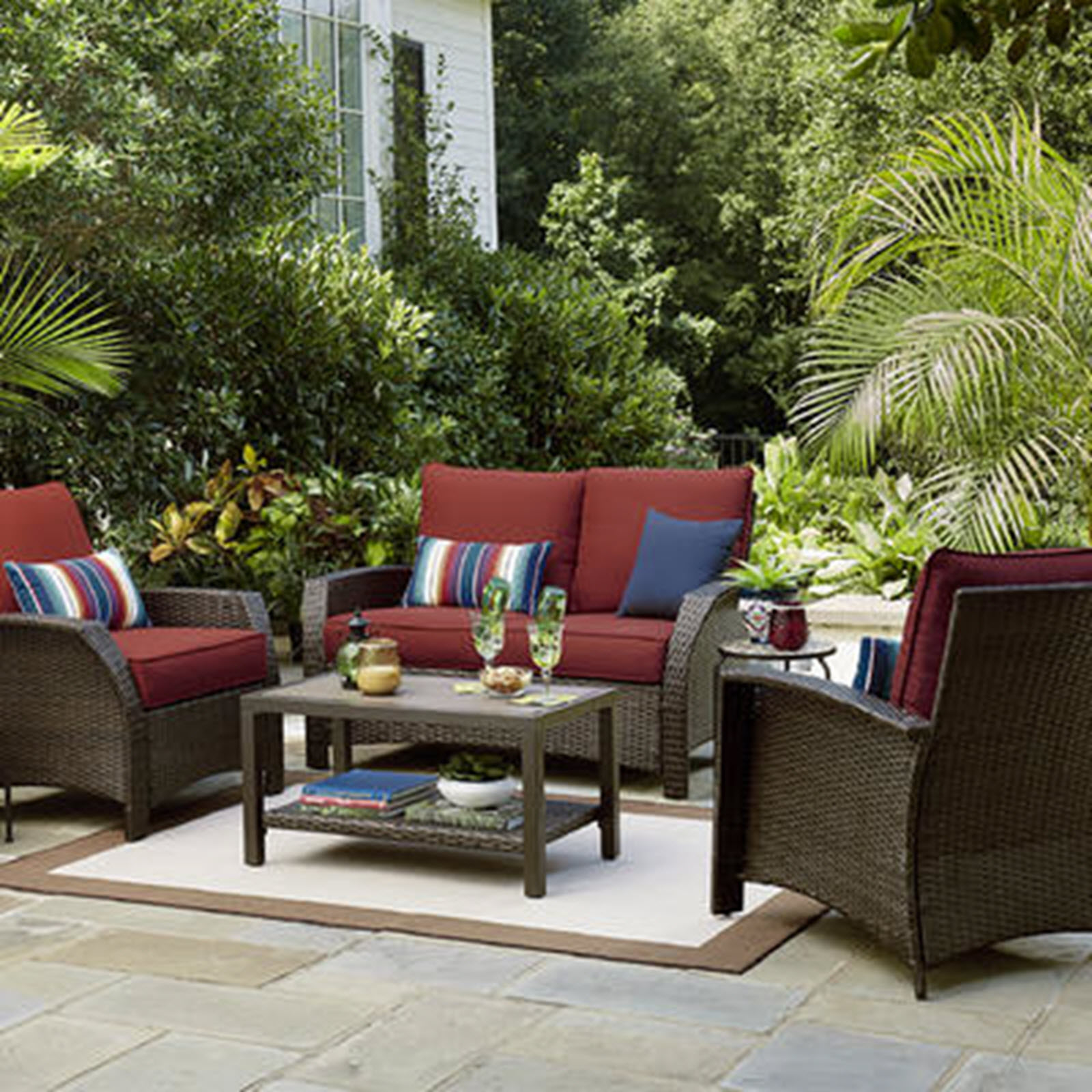 Sutton Rowe Williamsport 4 pc. Wicker Seating Set