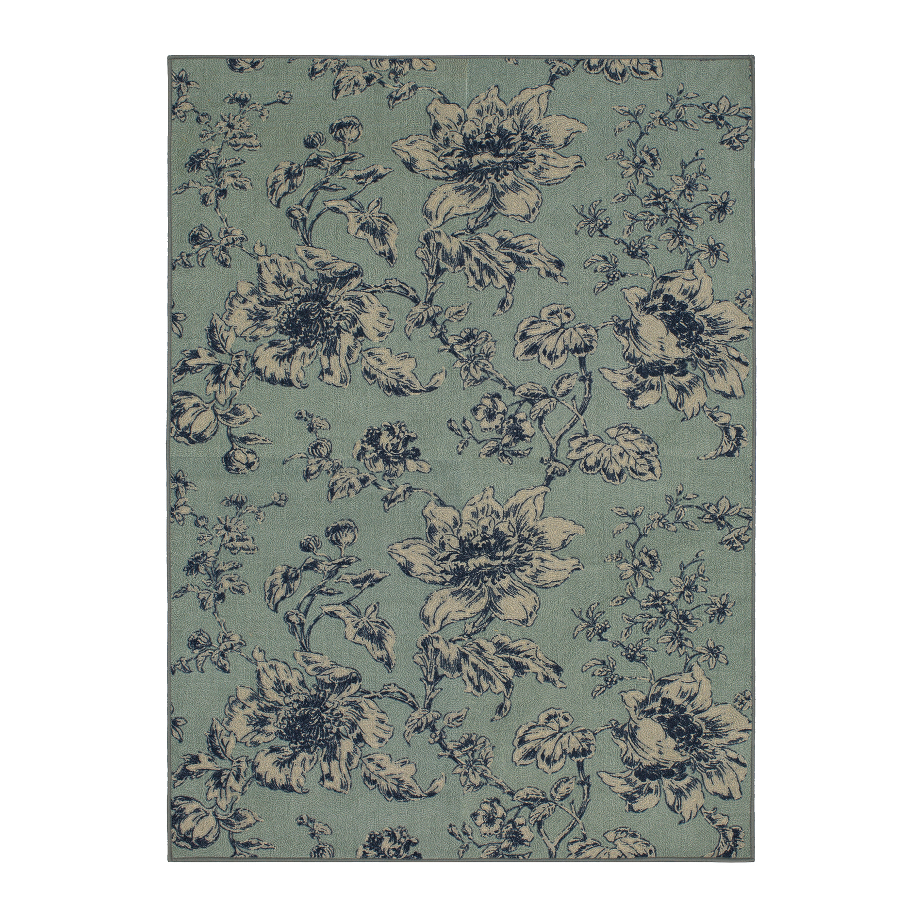 Mohawk Indoor Area Rug - Floral Bella Blue