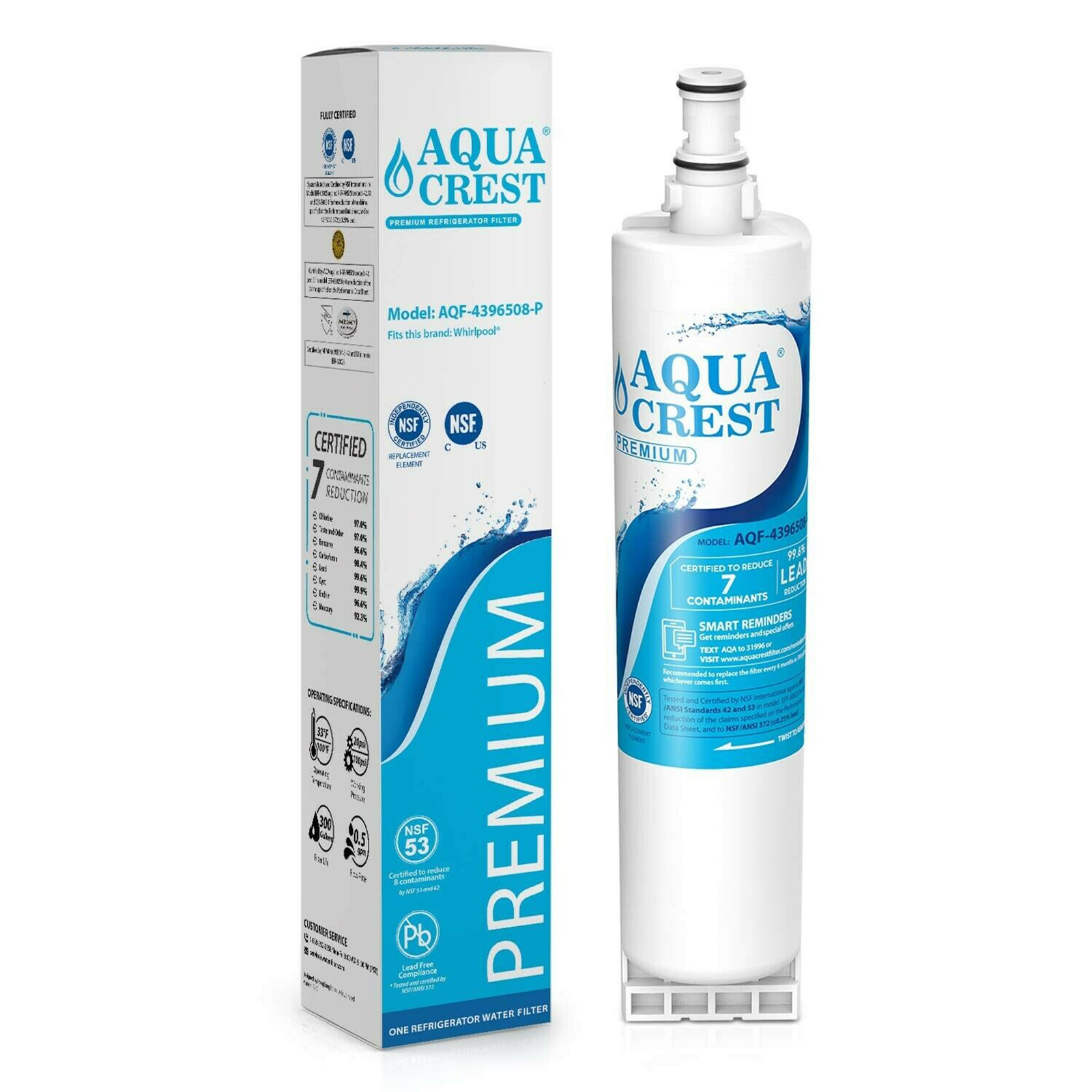 AquaCrest AQF4396508 Refrigerator Water Filter