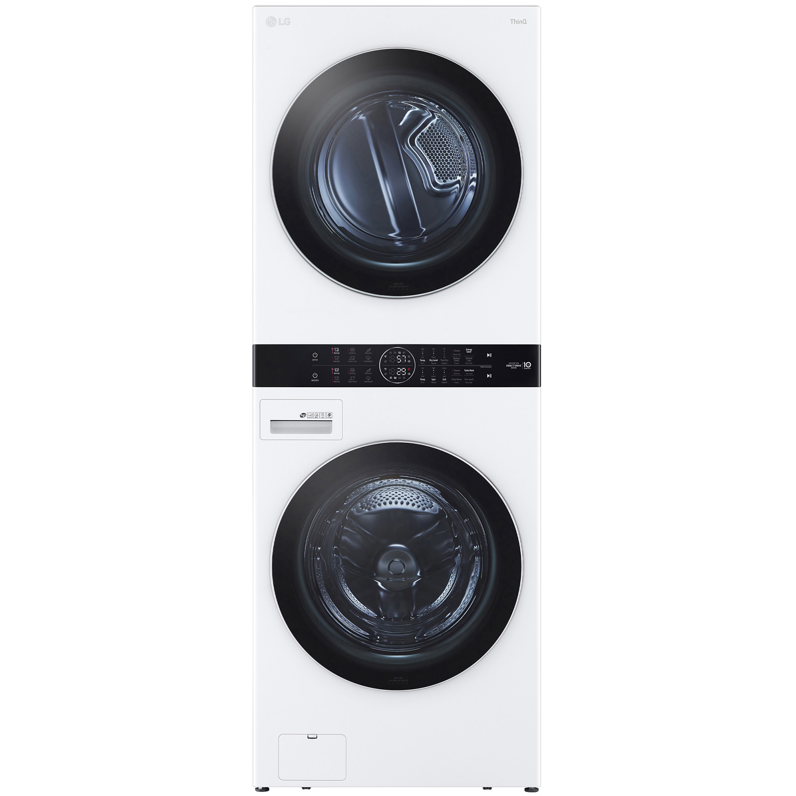 LG WKEX200HWASingle Unit WashTower™ with Center Control™ 4.5 cu.ft. Front Load Washer & 7.4 cu.ft. Electric Dryer – White