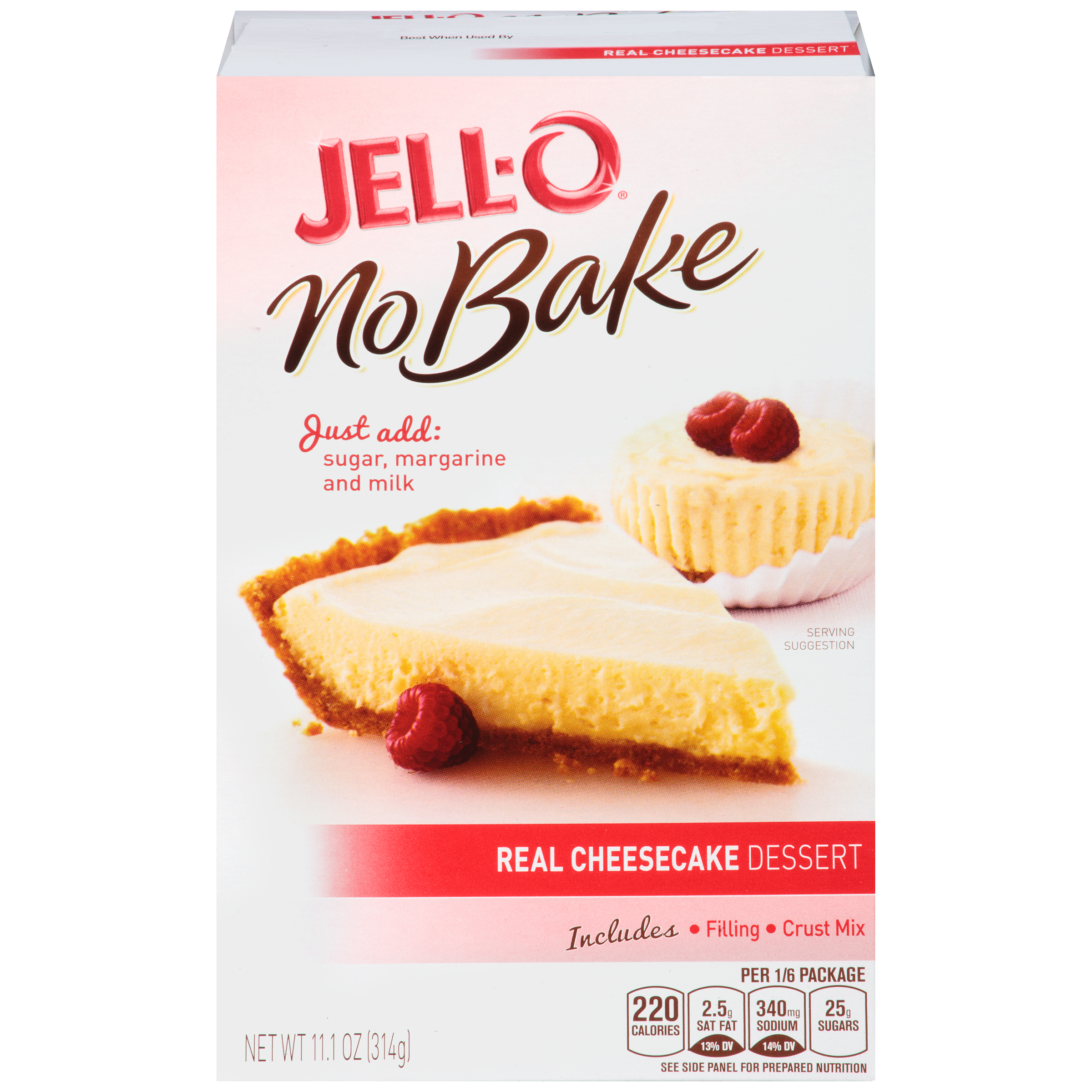 Jell-O No Bake Dessert, Real Cheesecake, 11.1 oz (314 g)