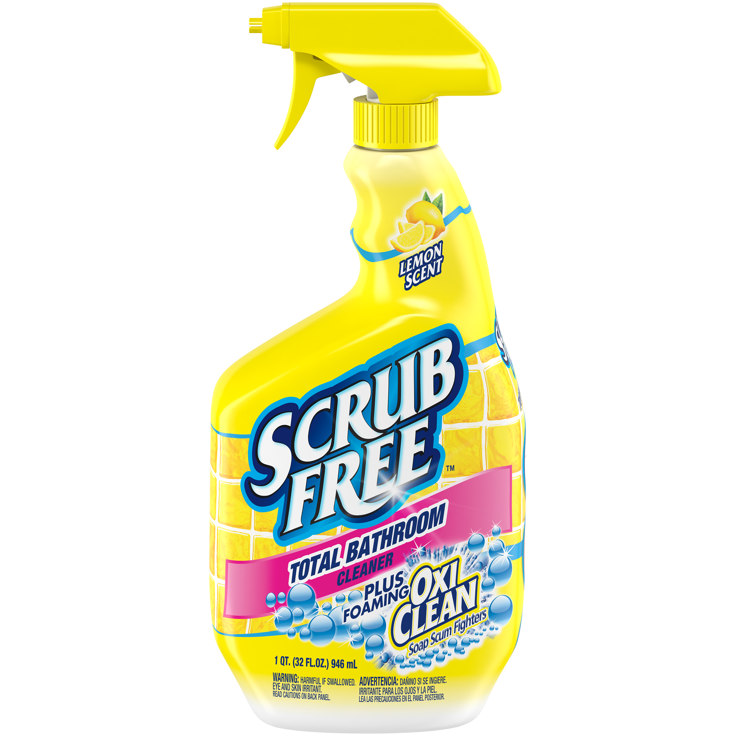 Arm & Hammer Scrub Free Bathroom Cleaner, Lemon Scent - 32 fl oz (1 qt) 946 ml