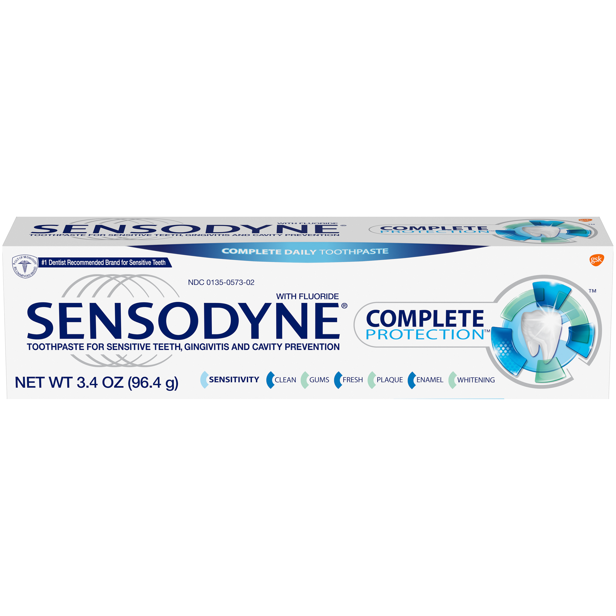 Sensodyne Complete Protection™ Toothpaste 3.4 oz Box