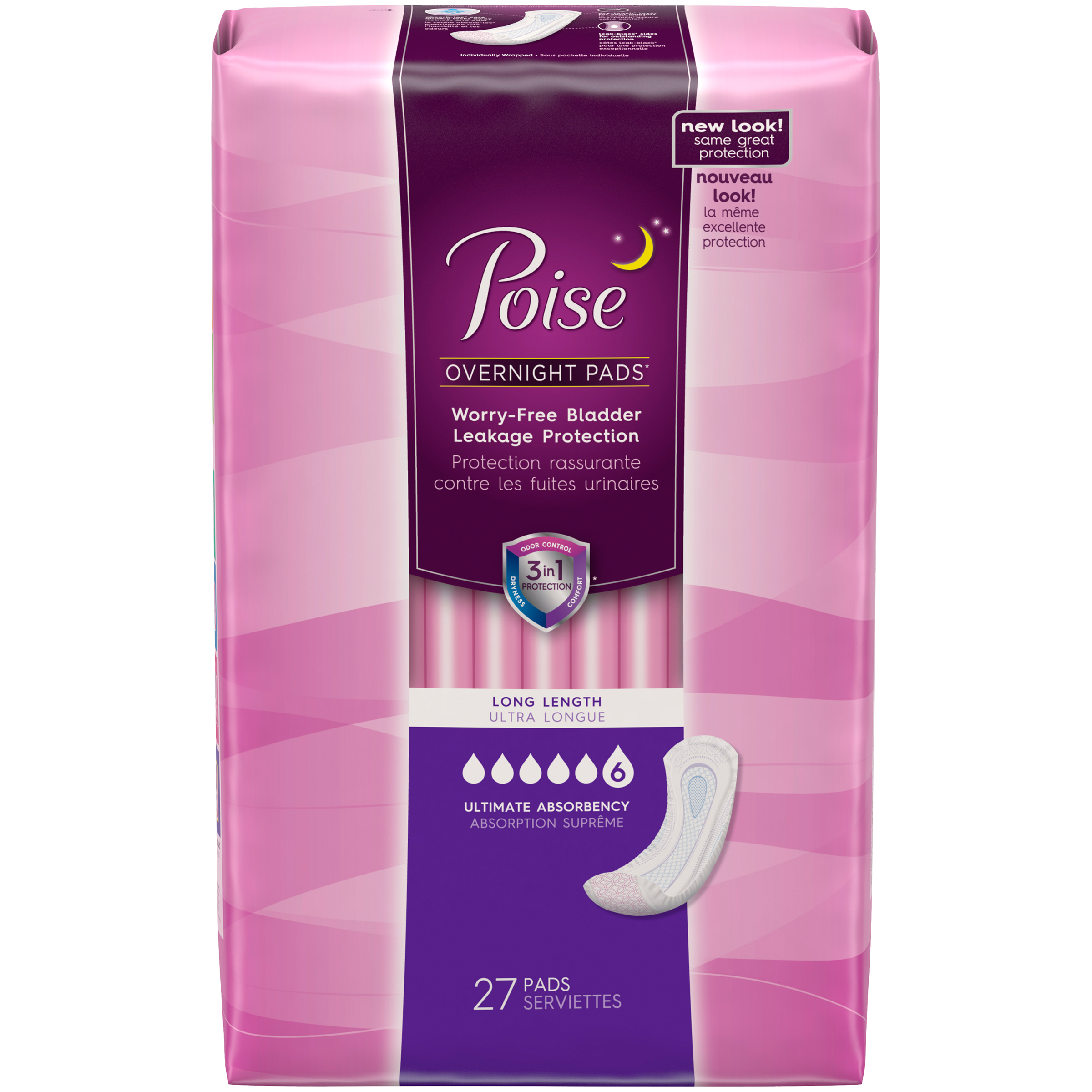 Poise® Ultimate Absorbency Incontinence Pads, Long Length