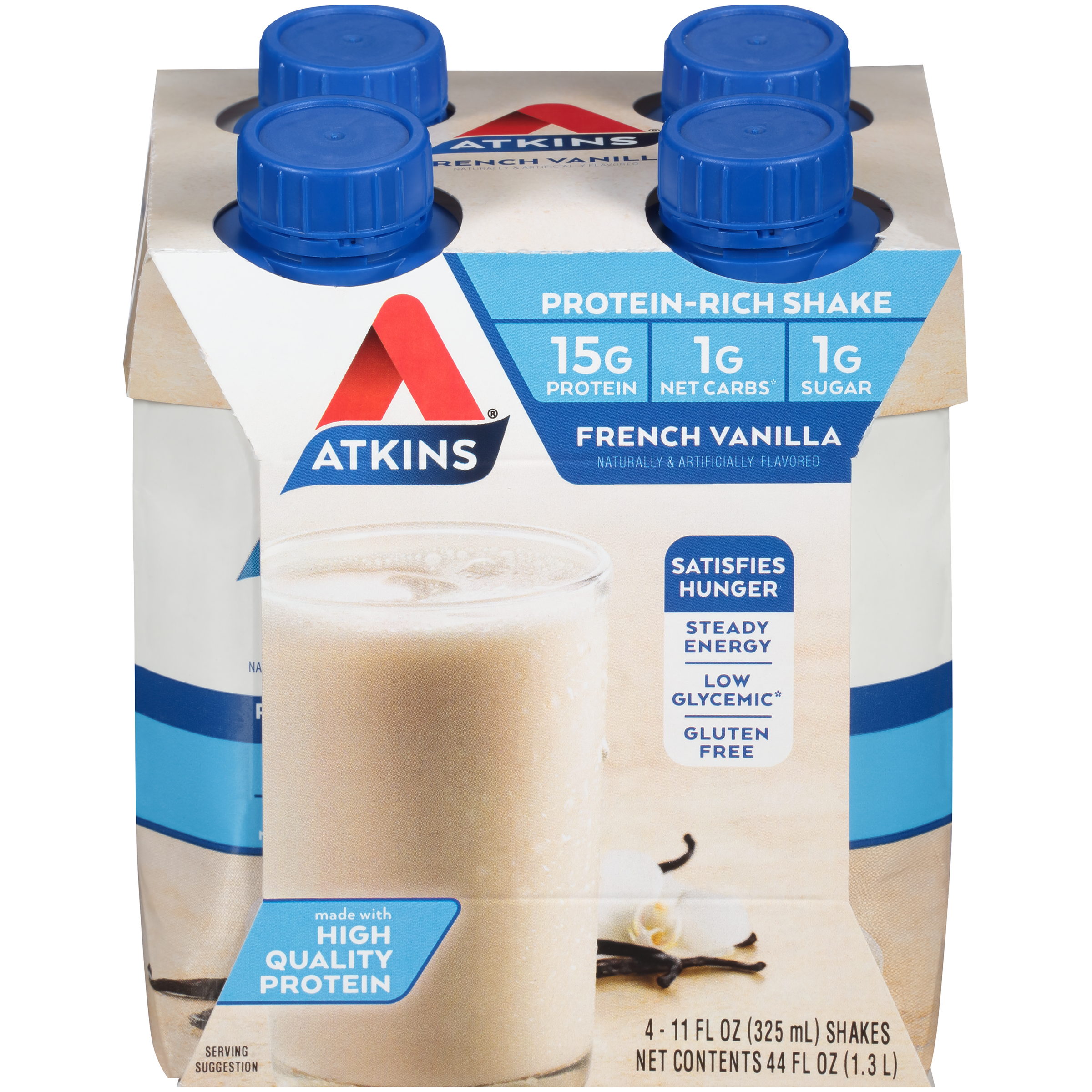 Advantage Shake, Vanilla, 4 - 11 fl oz (325 ml) shakes [44 fl oz (1.3 lt)]