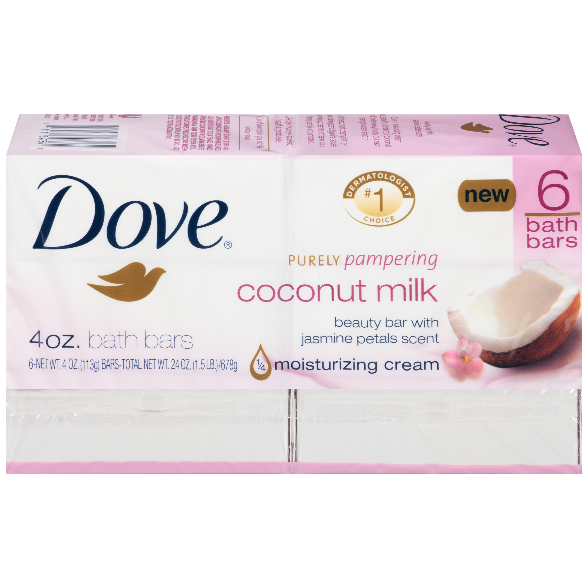 DoveCoconut Milk Beauty Bar 4 oz, 6 Bar