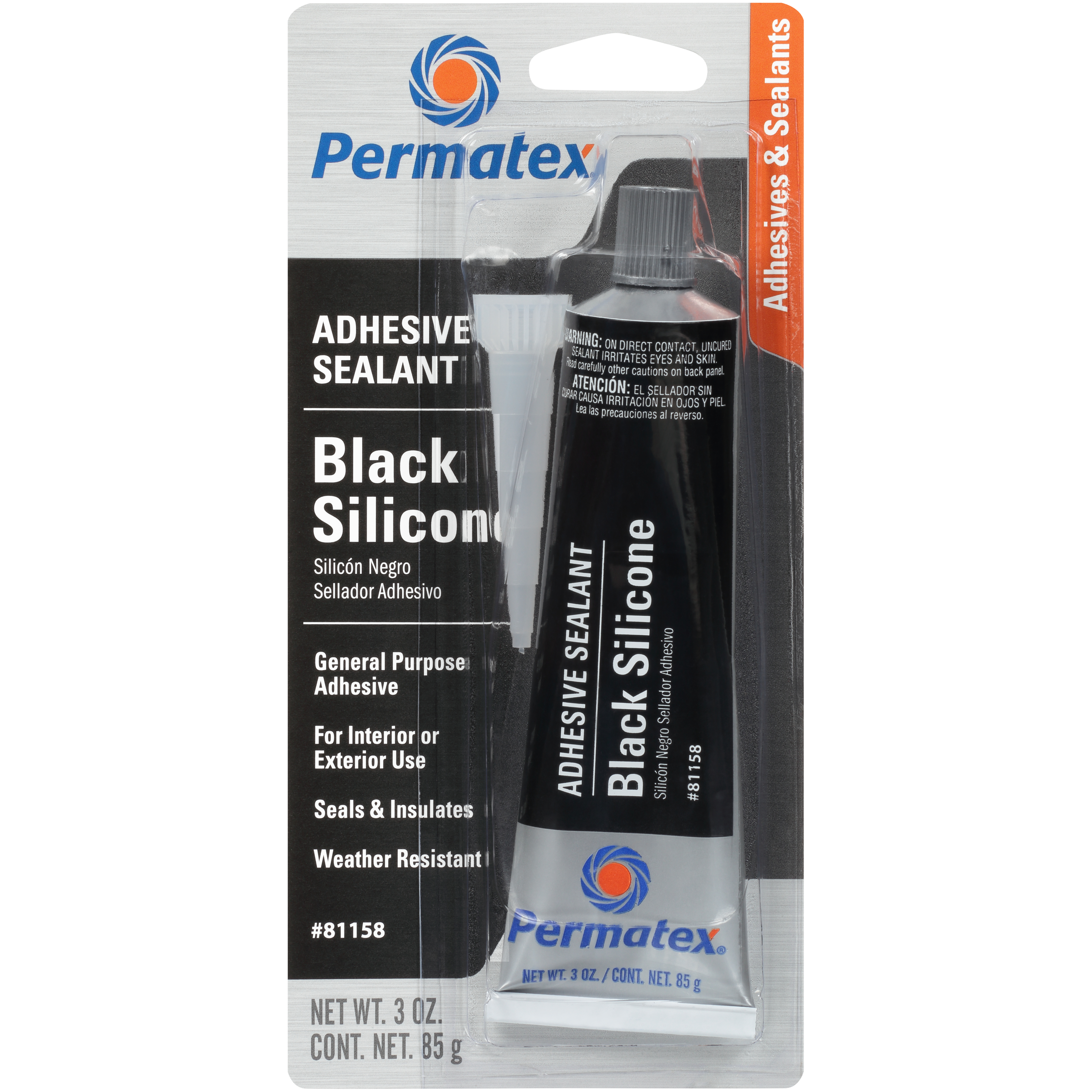 Permatex Black RTV Silicone Adhesive Sealant 3 oz