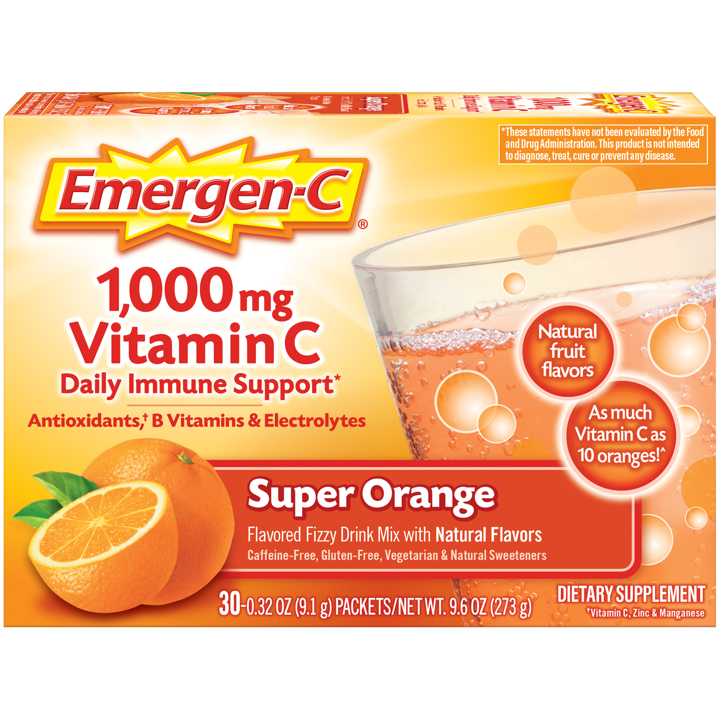 1000 mg Vitamin C - Super Orange - 30 Packet