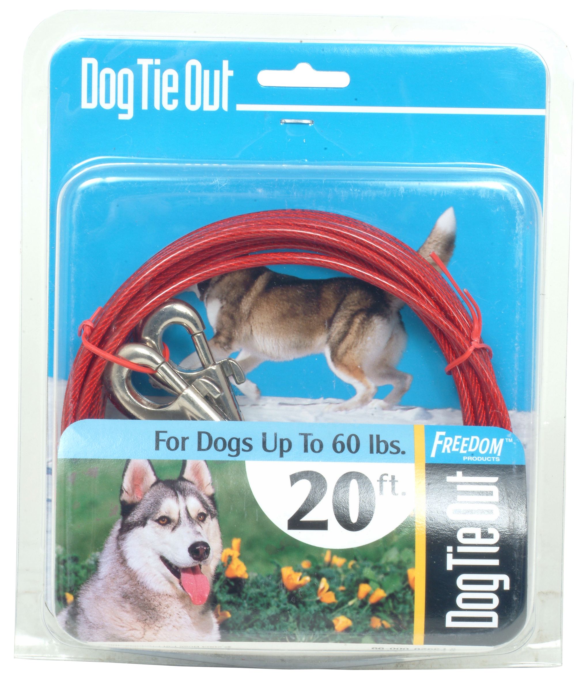 Beast Dog Tie Out 20 Feet - Red - 1-each