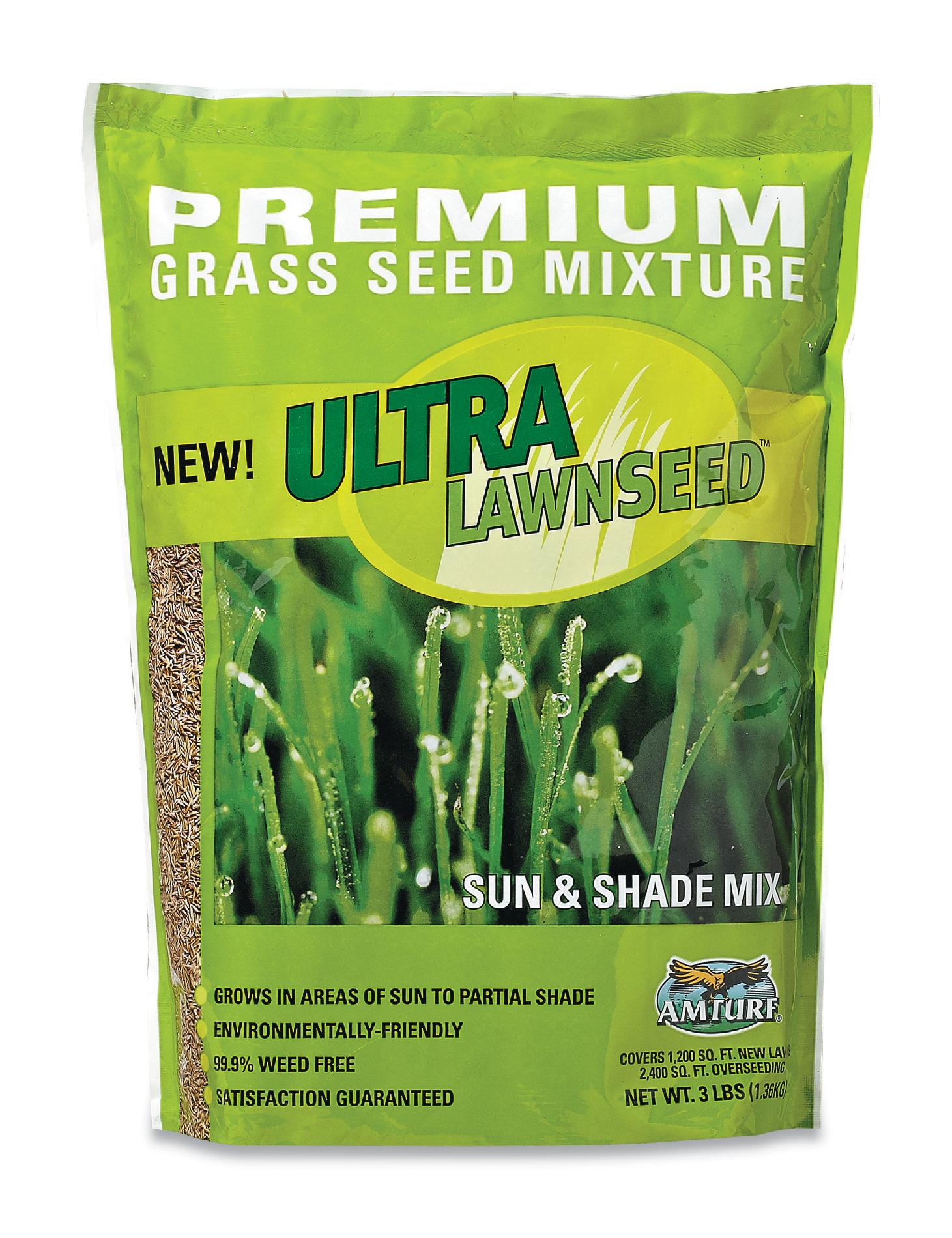 Amturf AMT77003 3 lb. Ultra LawnSeed™ Sun & Shade Mix Grass Seed