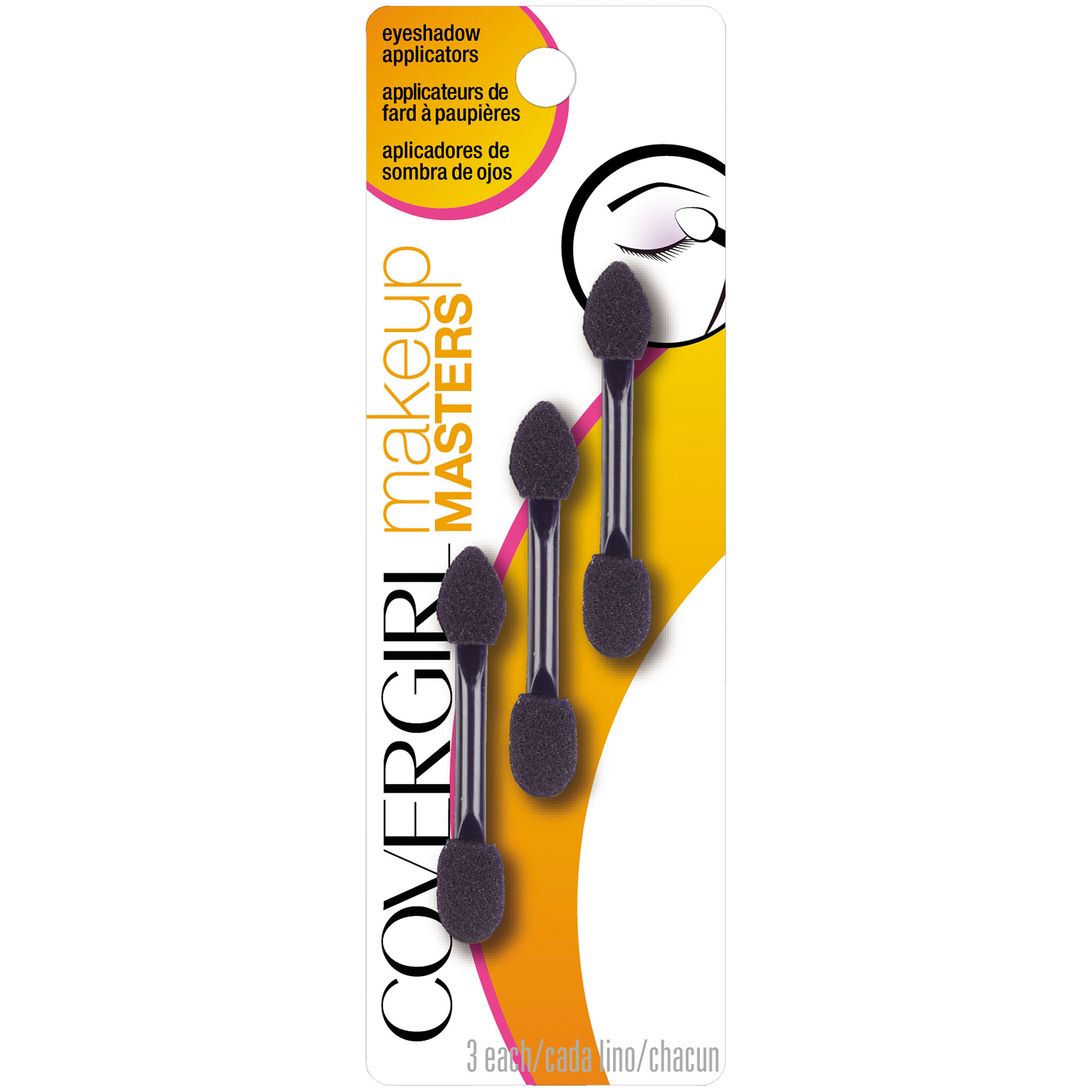 CoverGirl Makeup Masters Eye Shadow Applicators, 3 Ct