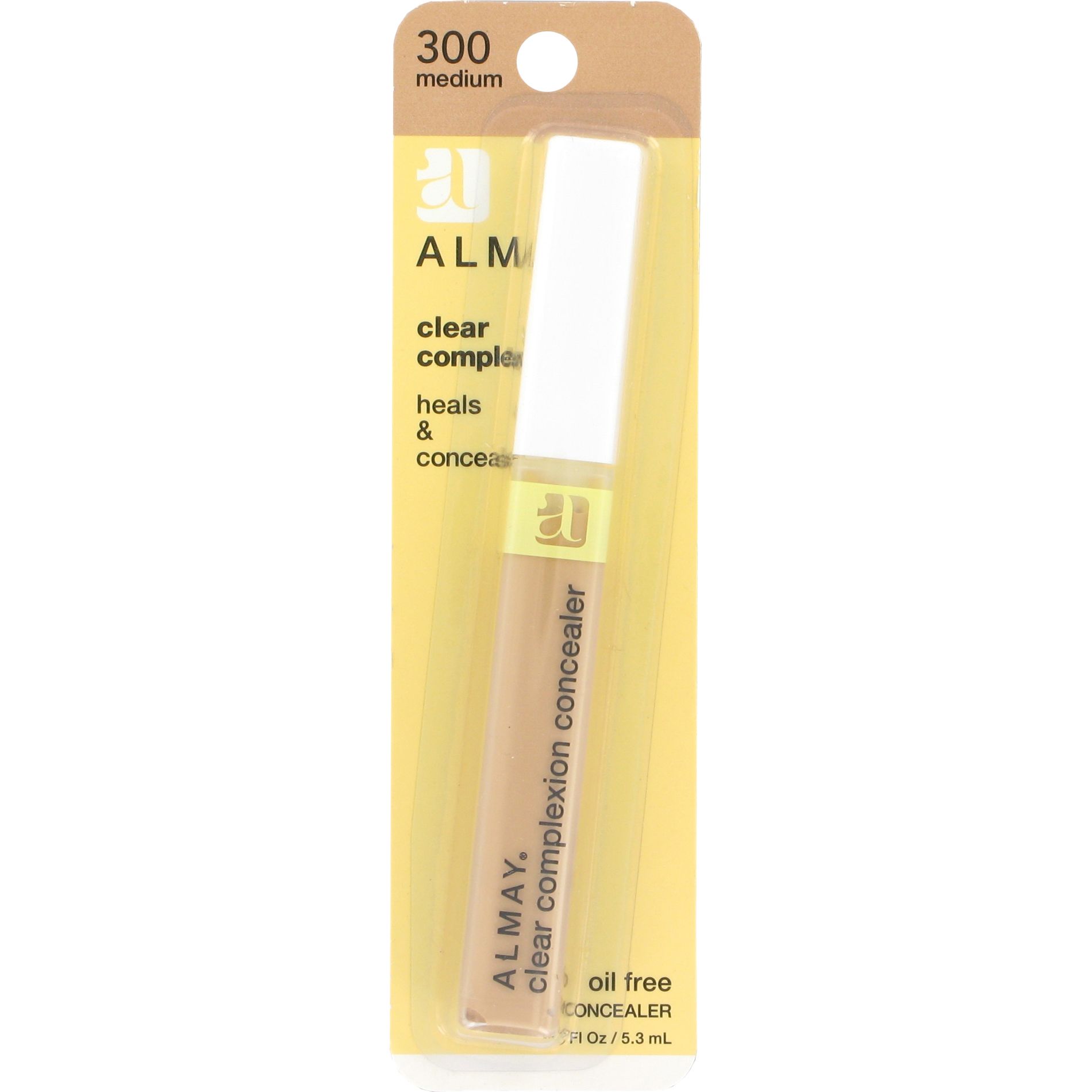 Almay Clear Complexion Oil Free Concealer, Light 100, 0.18 fl oz (5.3 ml)