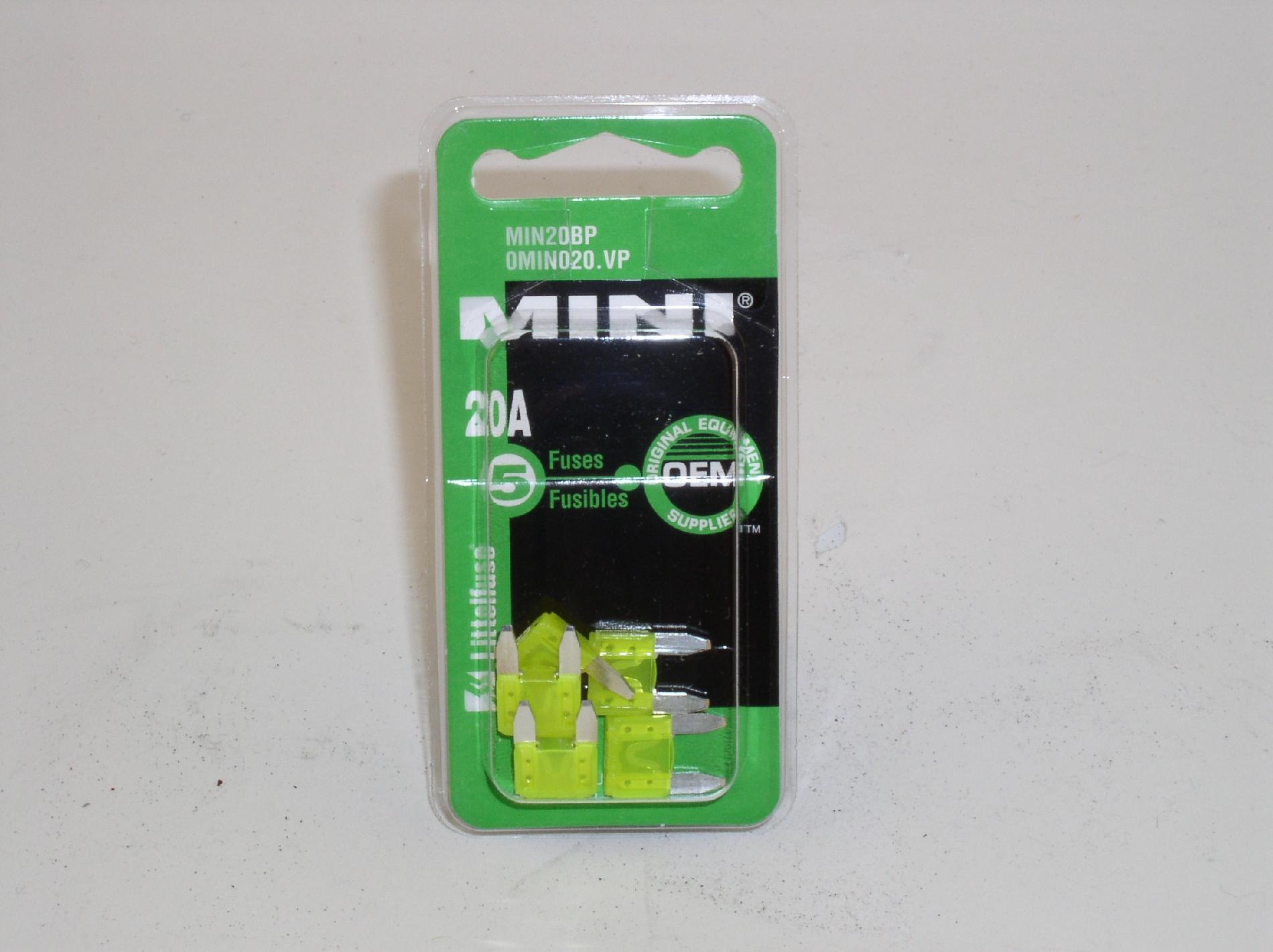 20 amp Mini fuse 4 pack