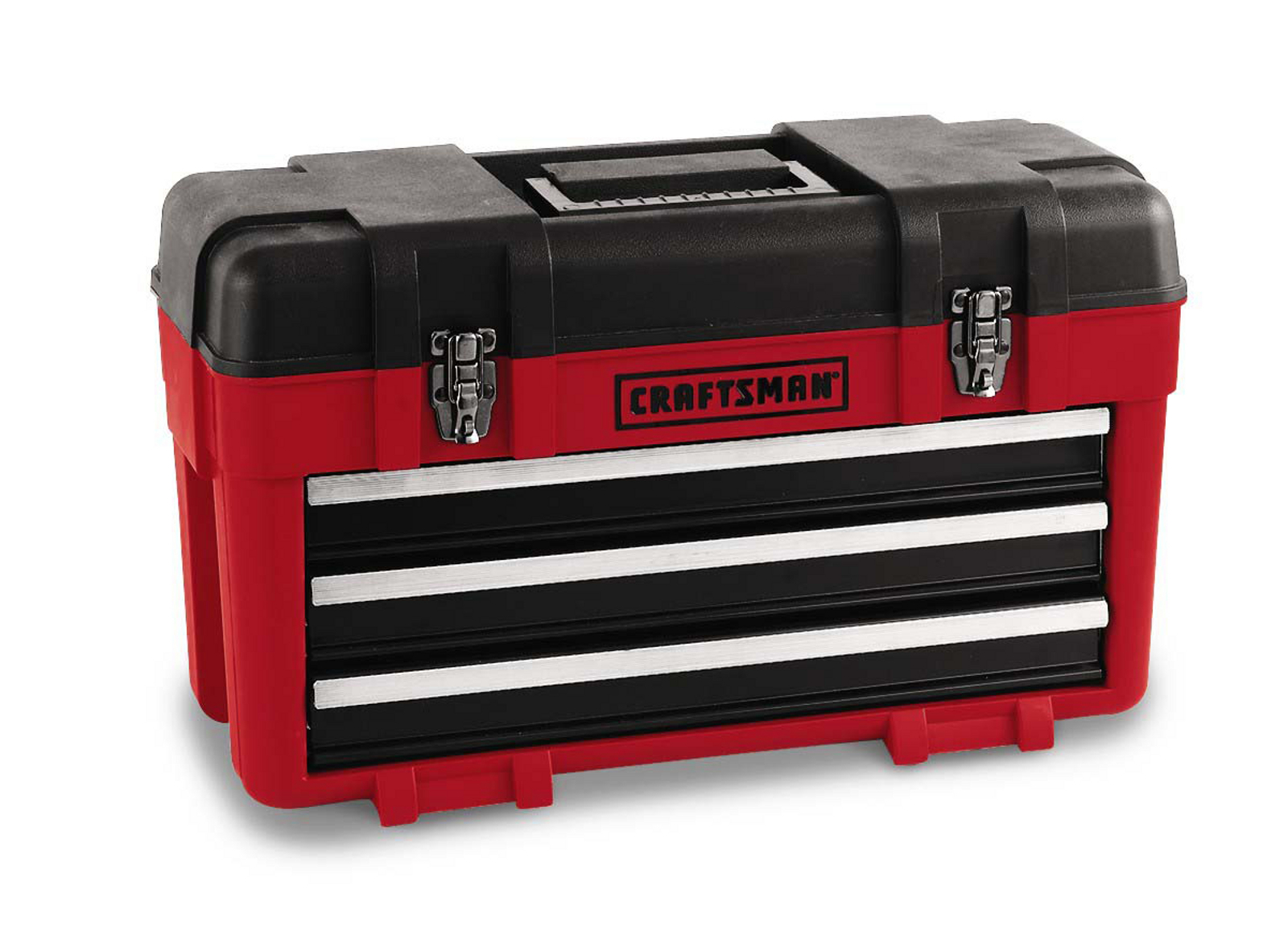 Craftsman 3-Drawer Plastic/Metal Portable Chest - Red/Black