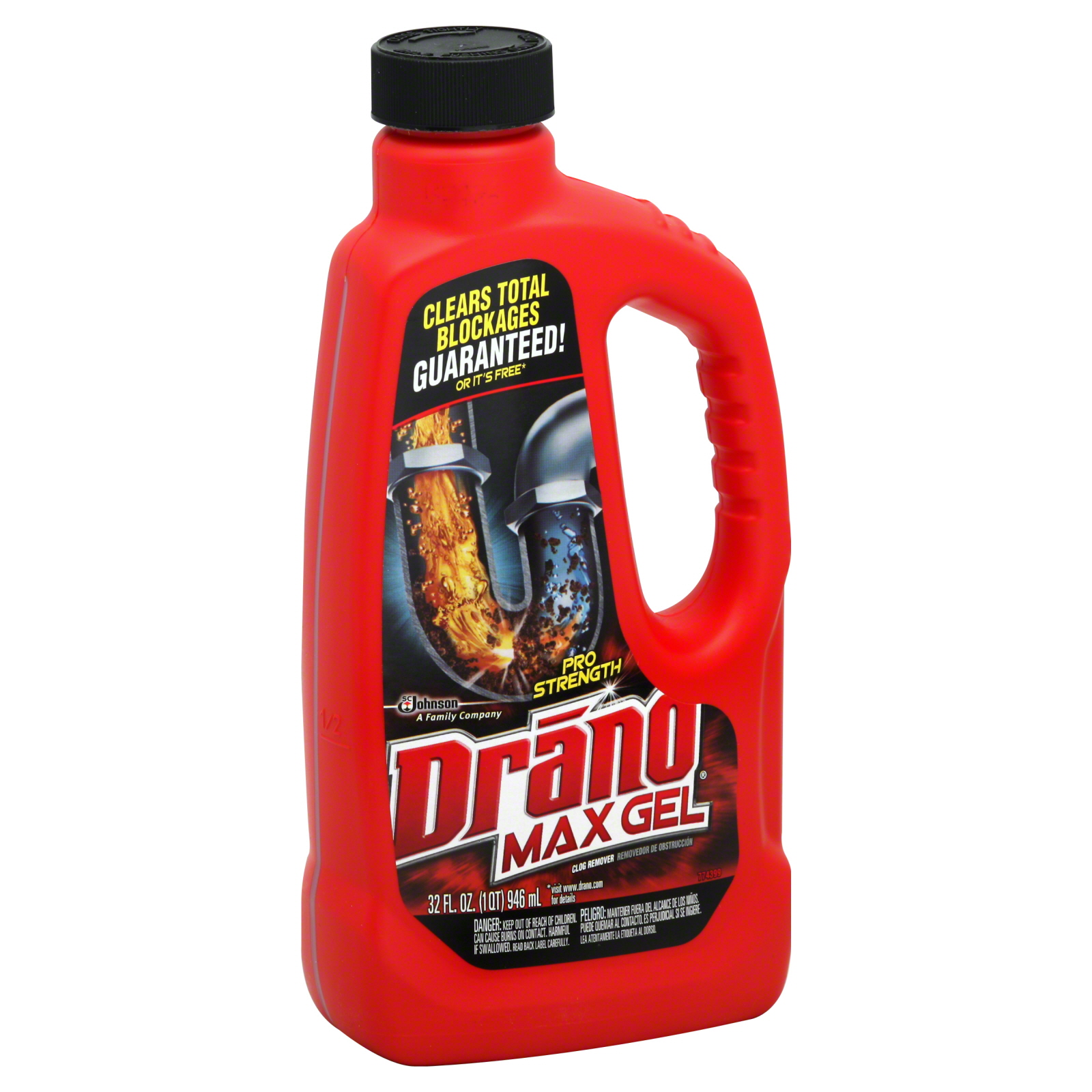 Drano Max Gel Clog Remover, 32 fl oz (1 qt) 946 ml