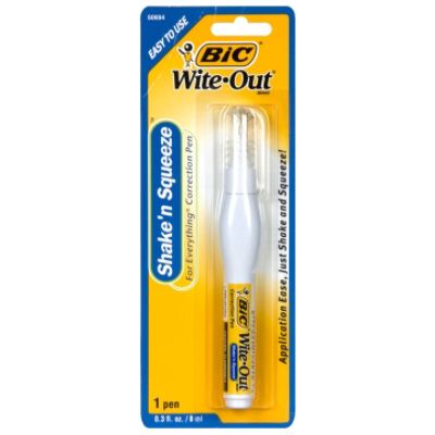 BIC Correction Pen, Shake 'n Squeeze 1 - 0.3 fl oz (8 ml) pen