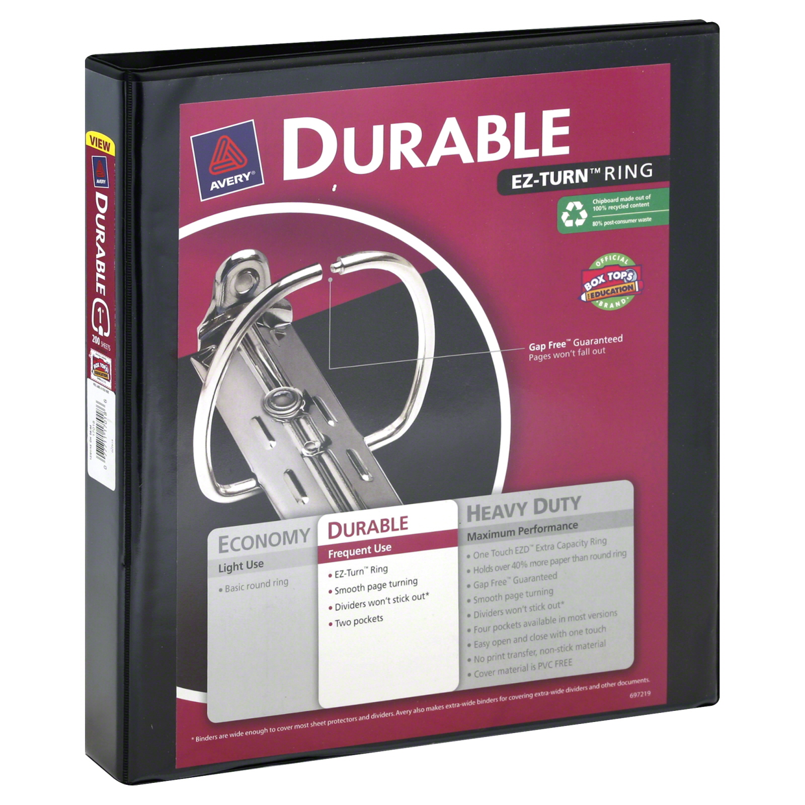 Avery Binders Durable EZ-Turn Ring 1 Inch 1 binder