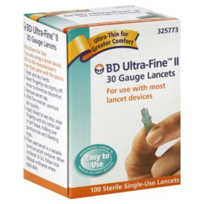 BD Ultra Fine Lancets, 30 Gauge, 100 lancets