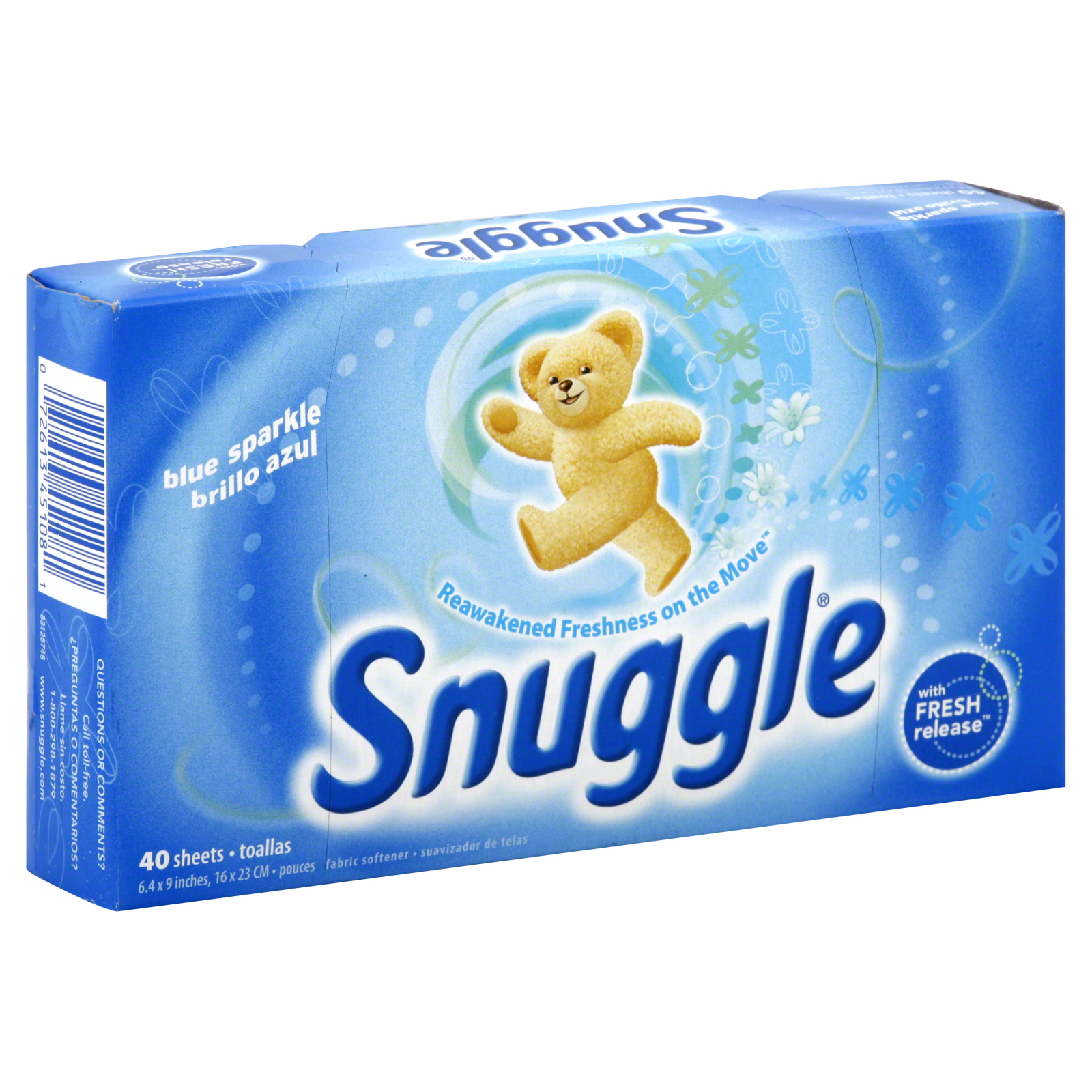 Snuggle Fabric Softener Sheets Blue Sparkle40 ct.