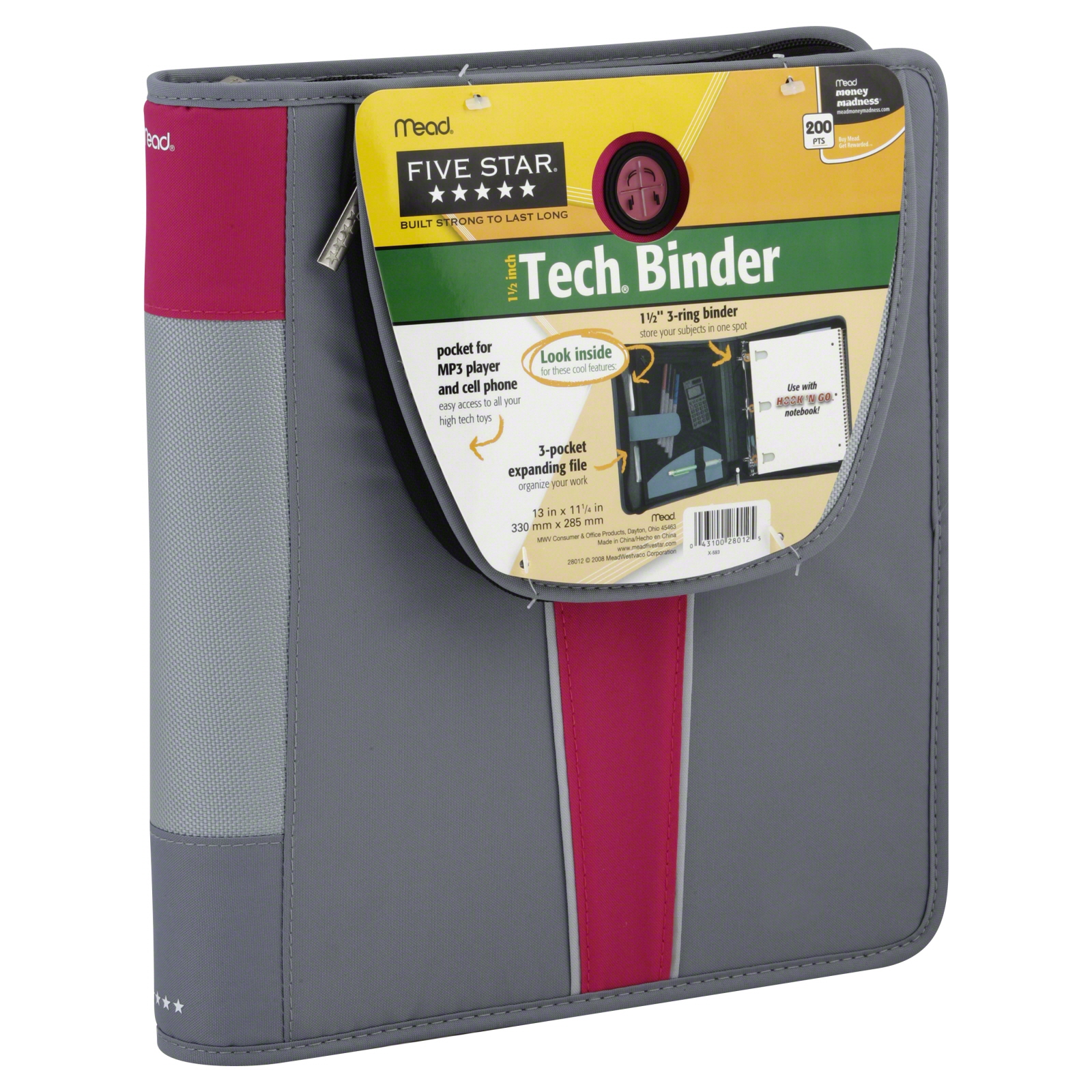 Five Star3-Pocket Zipper Binder