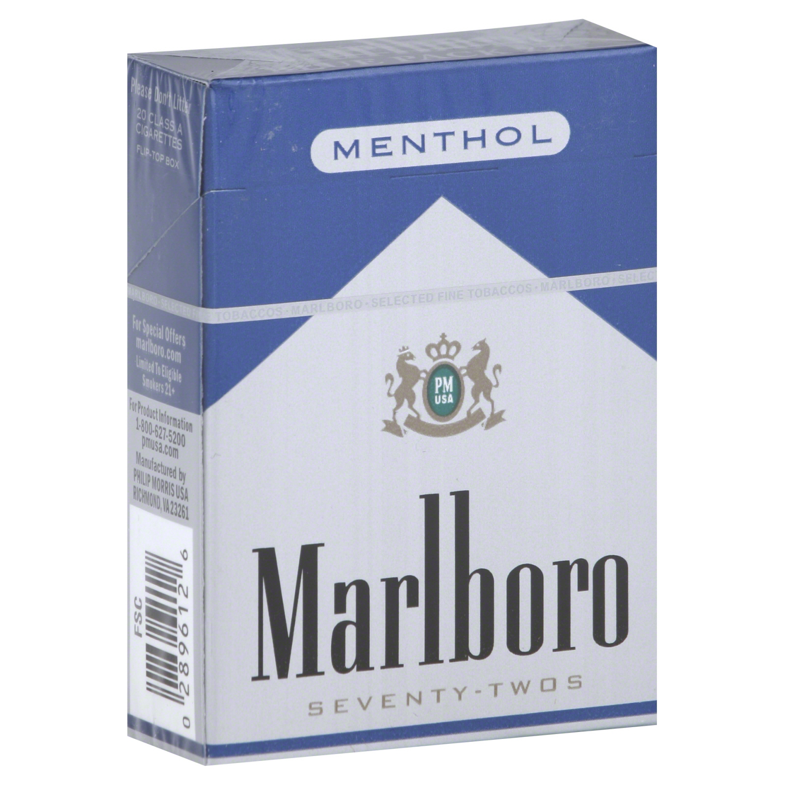 Marlboro Menthol Mild 72s Cigarettes Blue Box 1 Pack