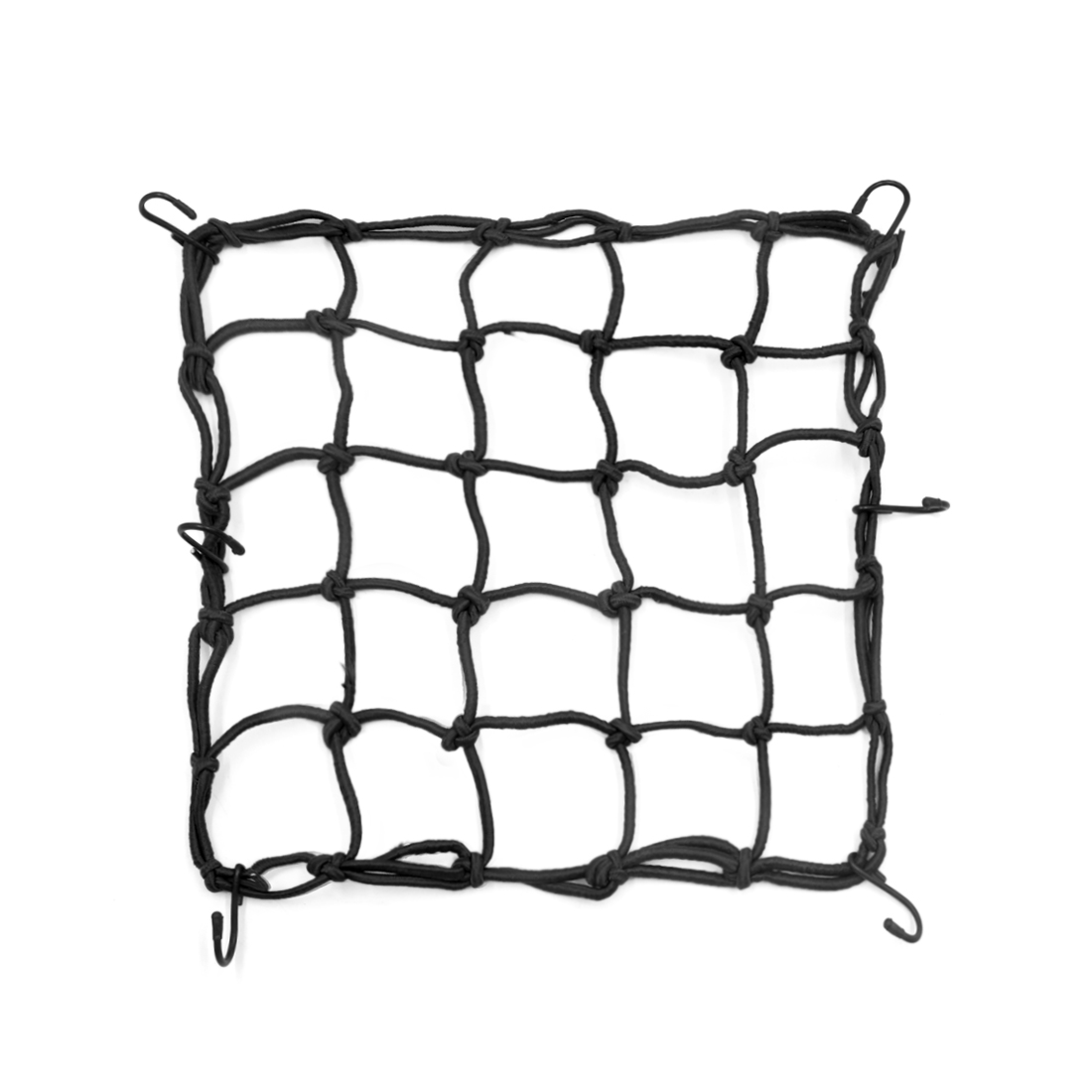 Unique Bargains 30cm x 30cm Black Bungee Helmet Cargo Luggage Mesh Goods Net for Car Motorcycle