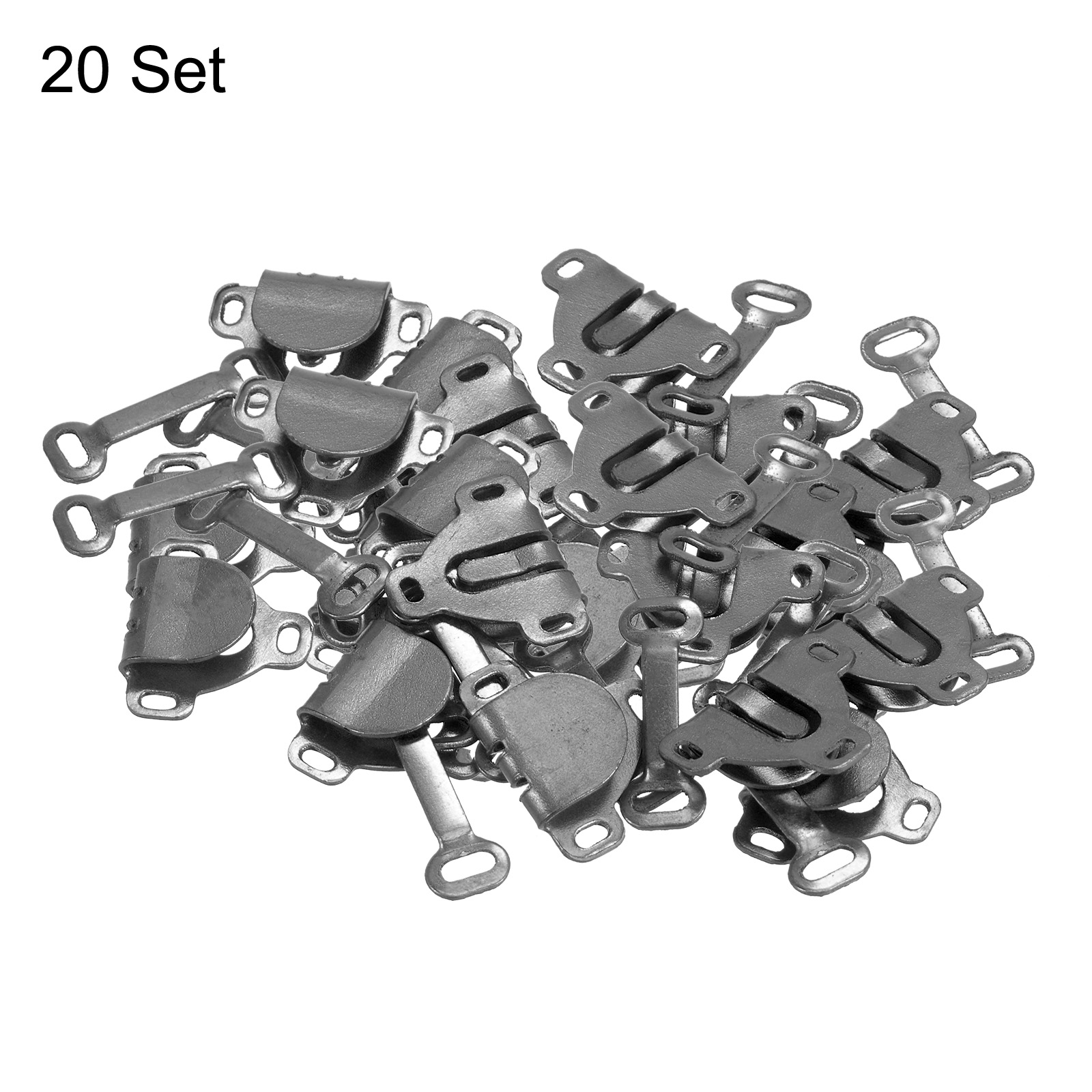 Unique Bargains 20 Sets Sewing Hooks and Eyes Closure Set Copper for Trousers DIY, Gunmetal