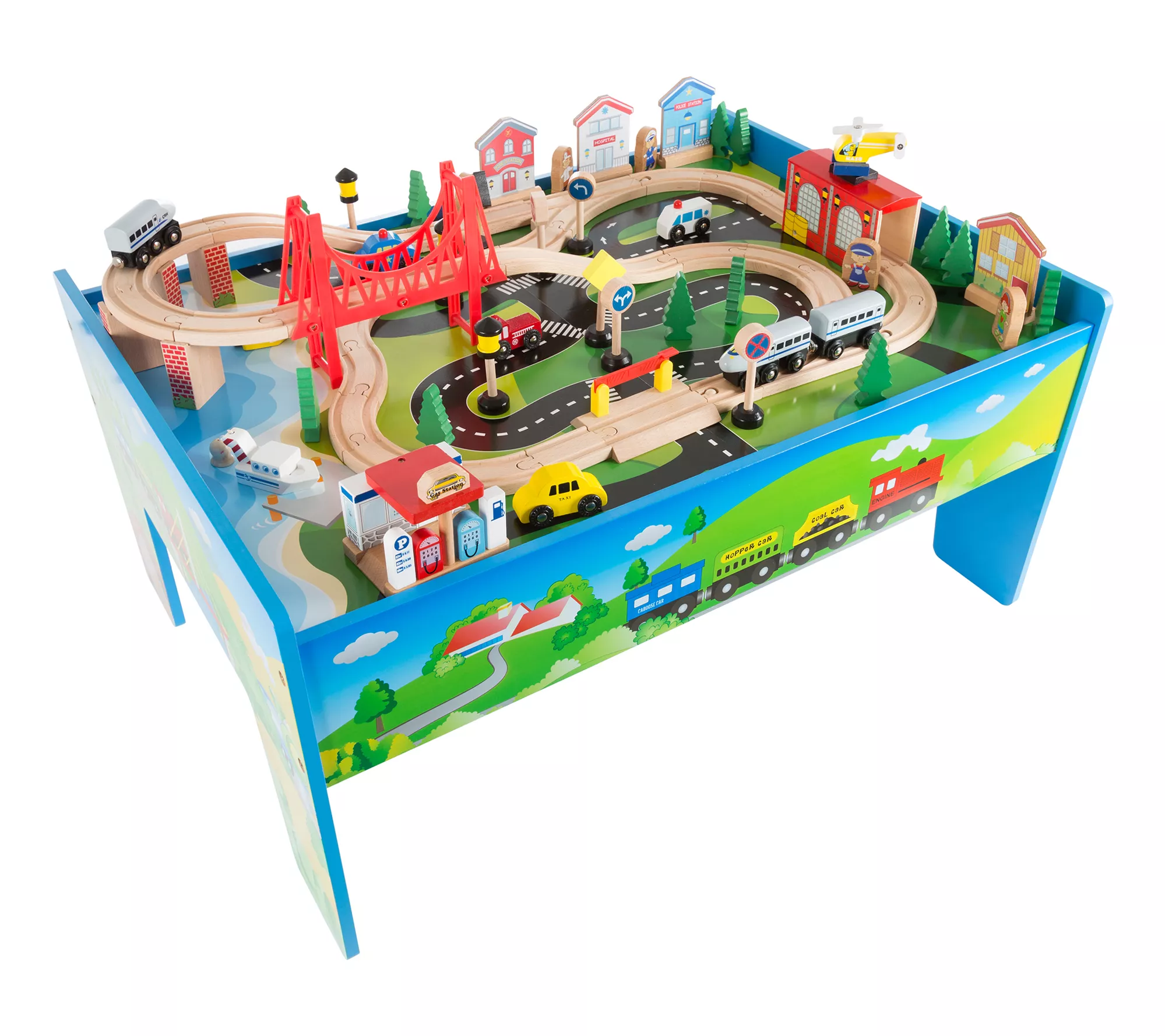 Hey! Play! Wooden Train Set