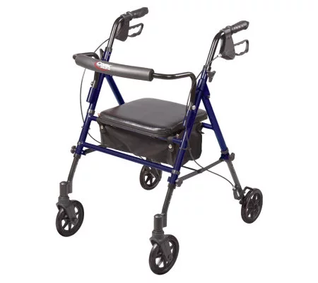 Carex Step-n-Rest Rollator with Padded & Adjustable Seat