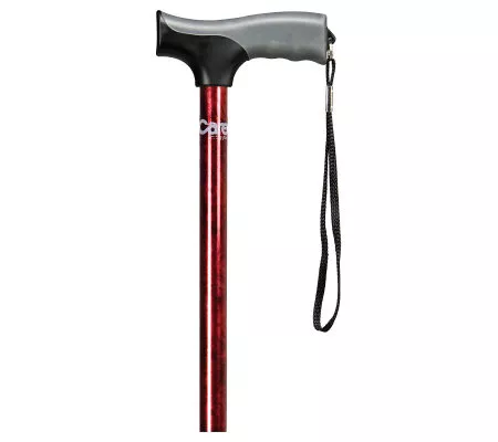 Carex Soft Grip Cane-Designer Red