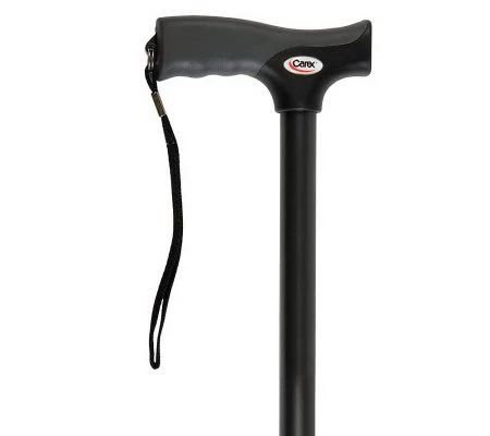 Carex Soft Grip Folding Elegant Cane w/Floor Tip