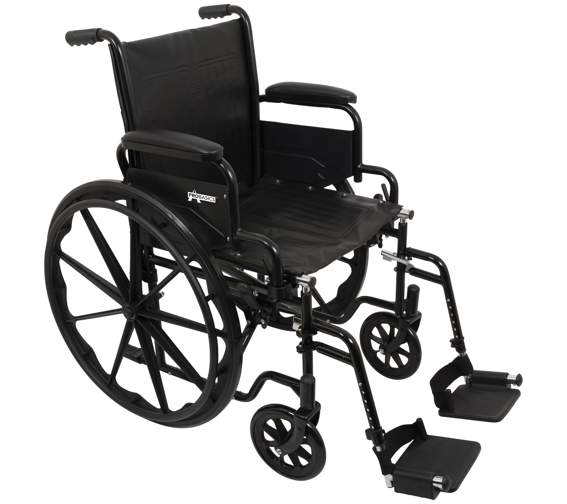 Carex ProBasics Wheelchair - Swing-Away Leg Rests, 16" Seat