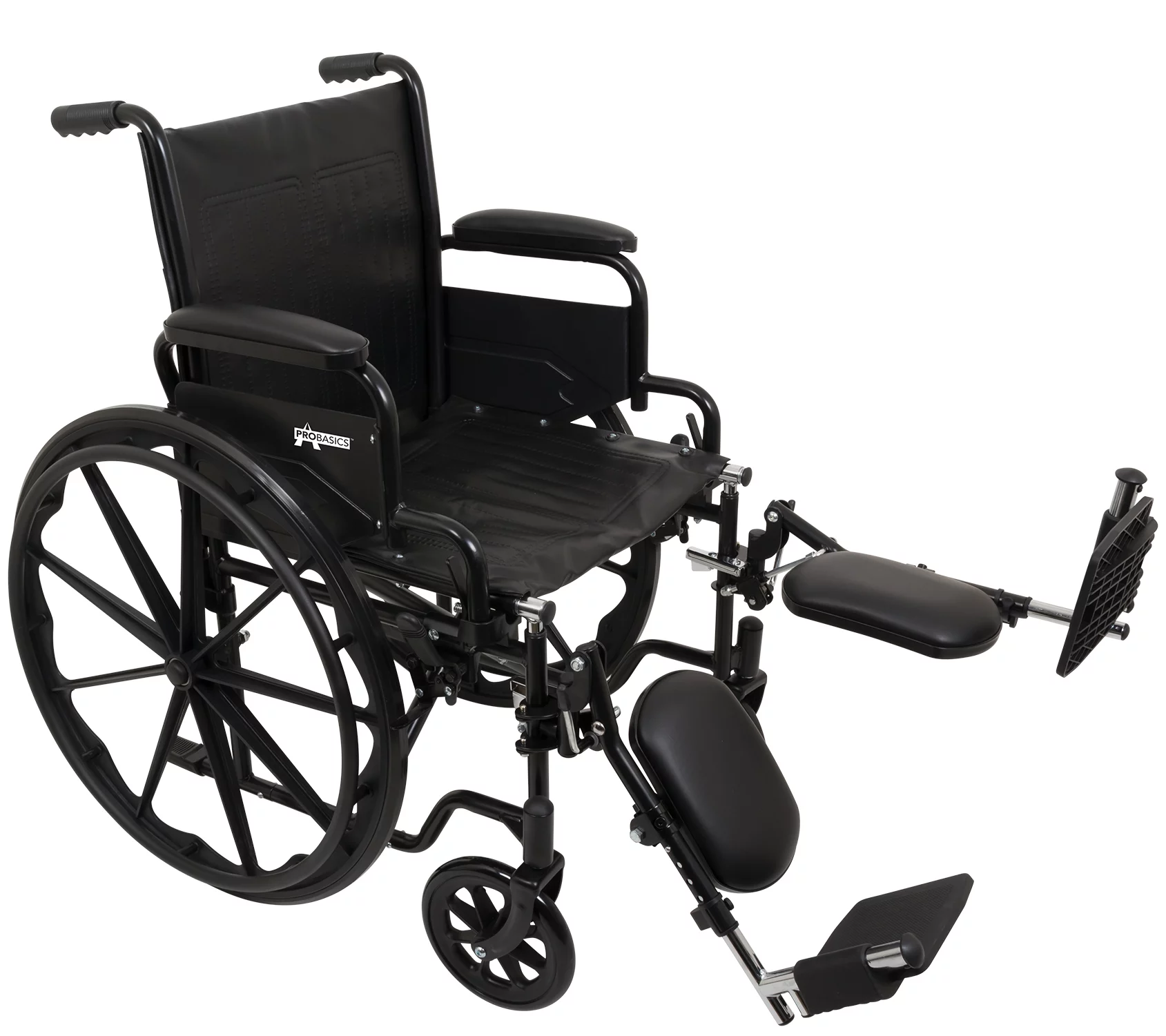 Carex ProBasics Wheelchair - Elevating Leg Rests, 20x16 Seat