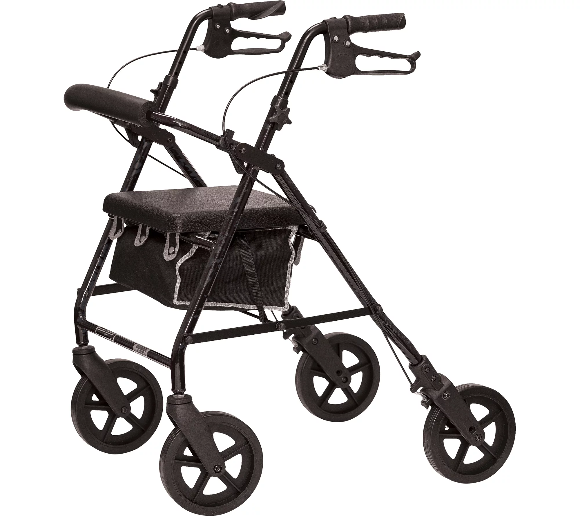 Carex ProBasics Aluminum Adjustable Rollator 8"Wheels & Pouch