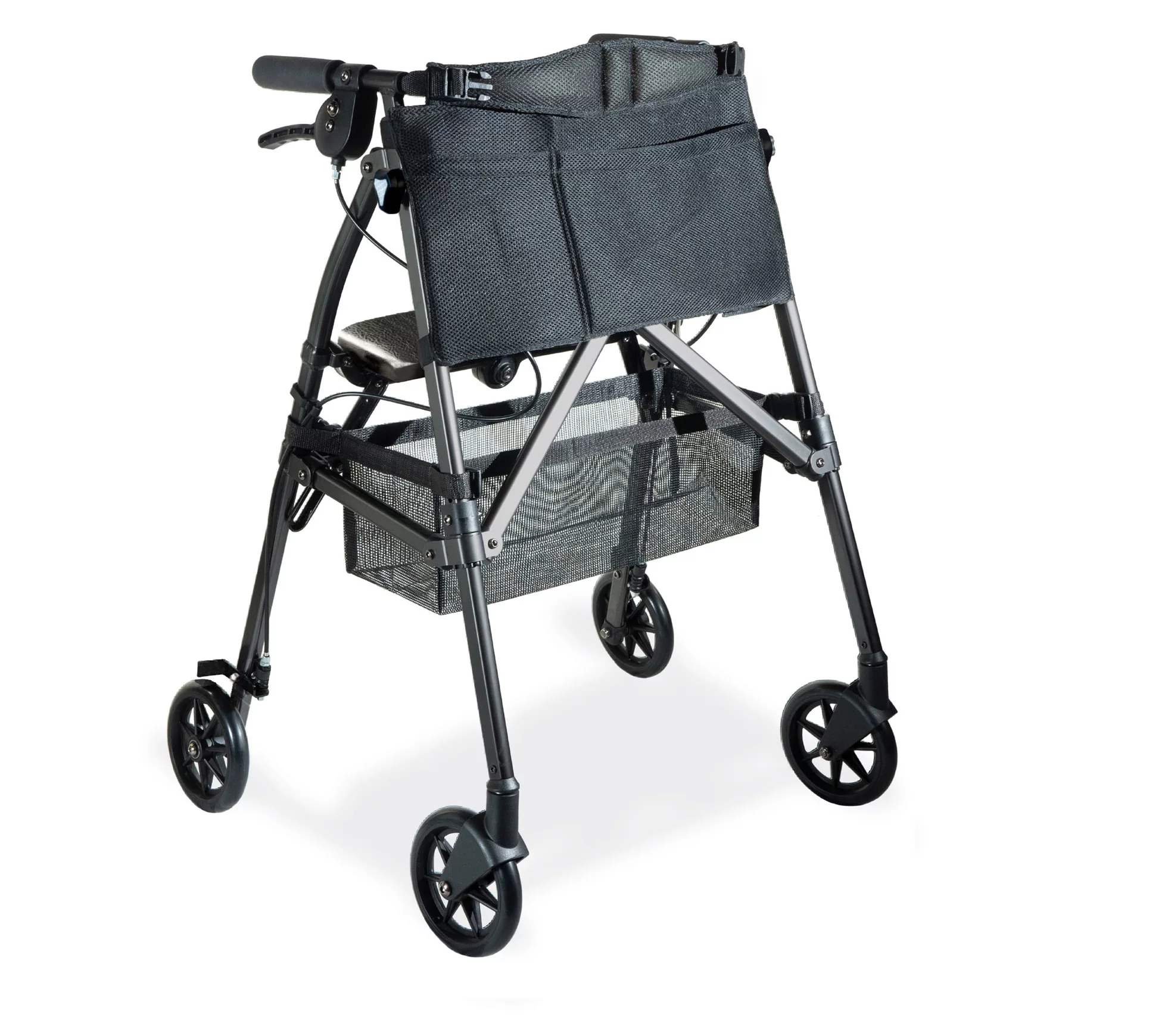 Stander Wonder Rollator Plus with Side Pouches