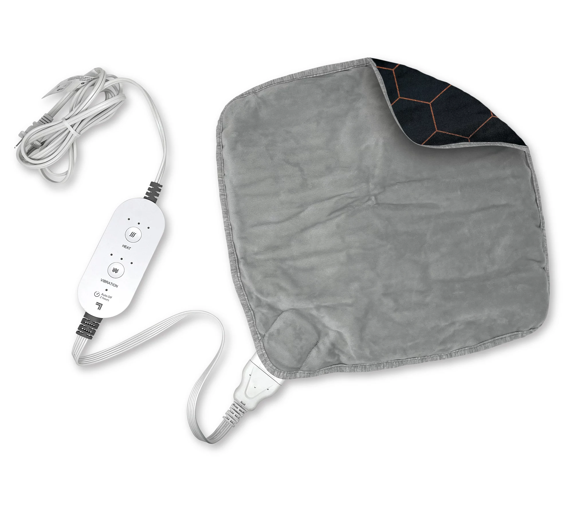 Sharper Image Calming Heat Copper & Charcoal Contour Pad